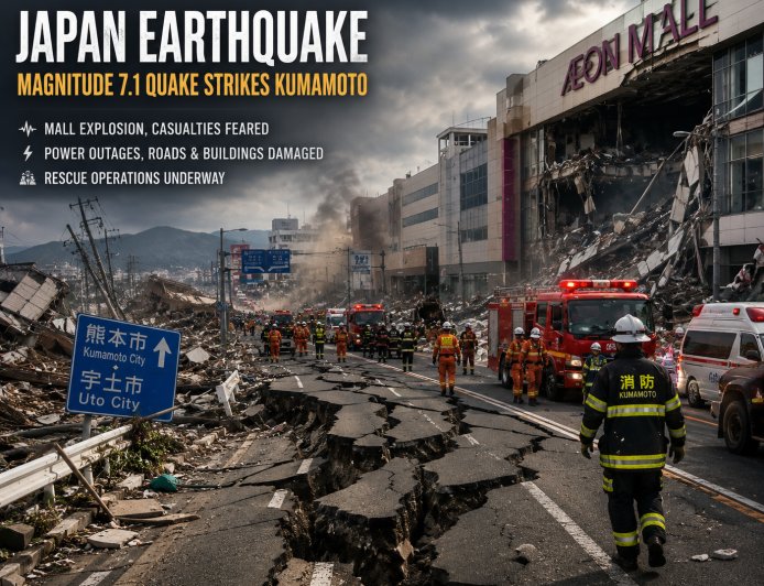 Japan Earthquake: Magnitude 7.1 Quake Triggers Mall Explosion, Multiple Casualties Feared